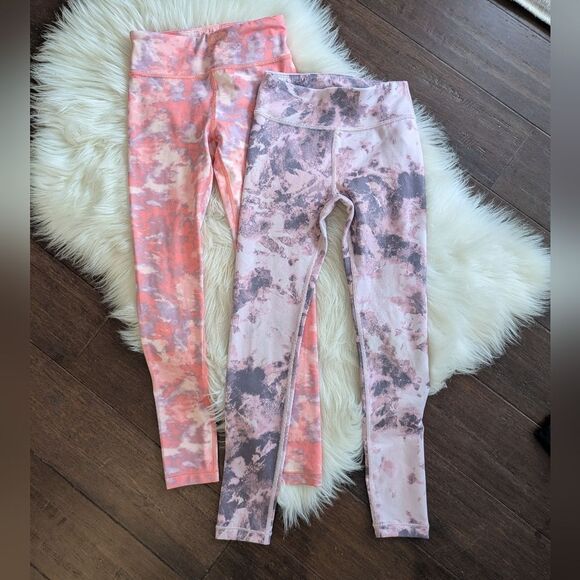 ATHLETA GIRL HIGH RISE CHIT CHAT LEGGINGS Moonstone Purple Tie-Dye S Small 7 - Picture 9 of 9